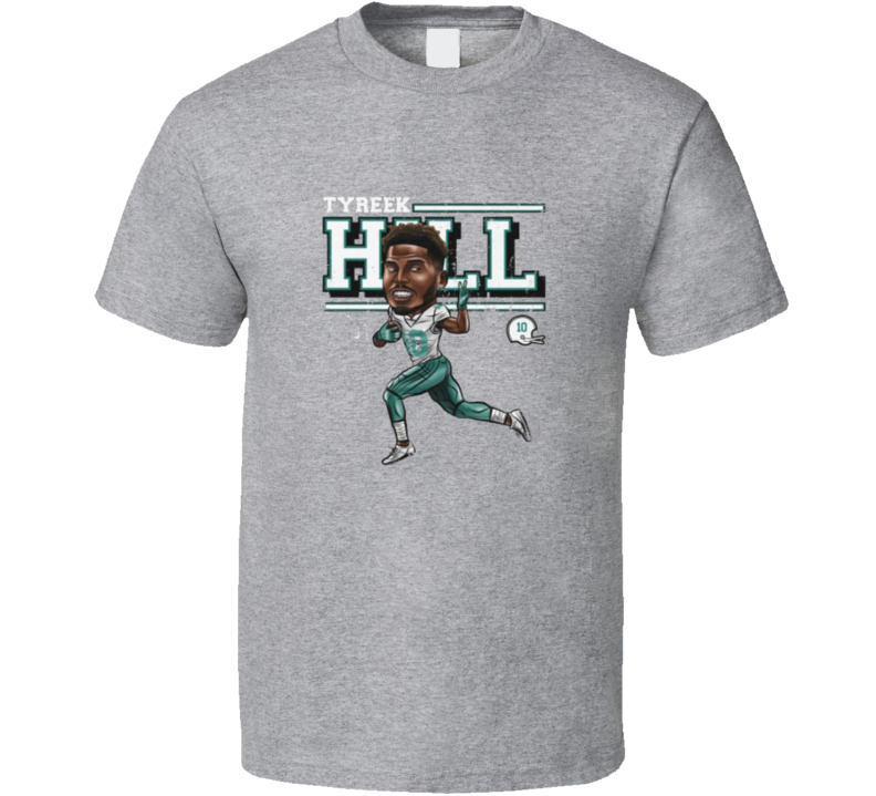 Tyreek Hil Caricature Miami Football Fan T Shirt