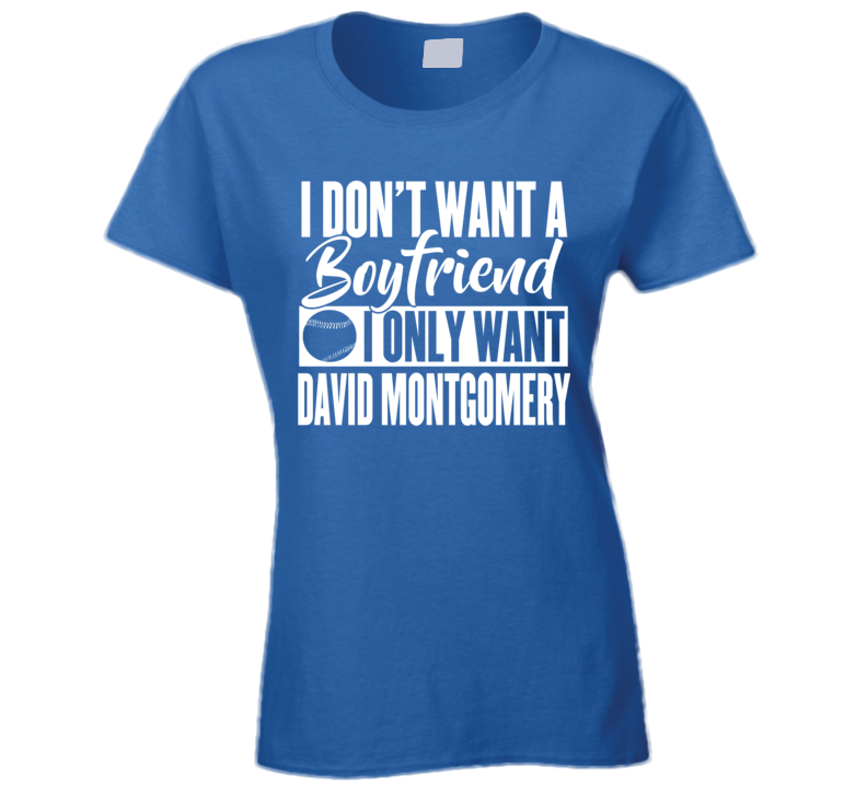 David Montgomery Detroit Football Fan Ladies T Shirt David Montgomery Detroit Football Fan Ladies T Shirt