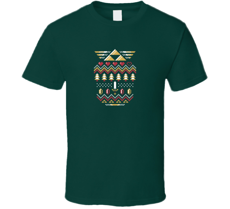 ugly Christmas Sweater Pattern Tree Green Tea Shirt